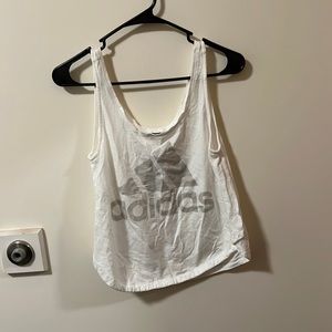 White medium adidas workout tank